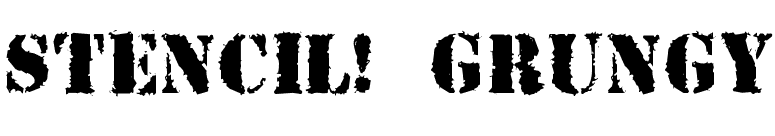 Stencil-grungy font preview
