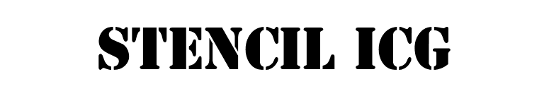 Stencil ICG font preview
