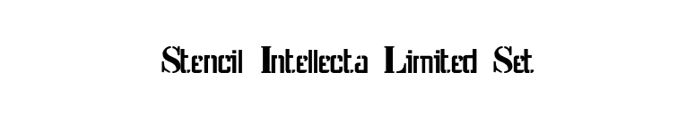 Stencil Intellecta Limited Set font preview