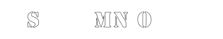 Stencil MN Outline font preview