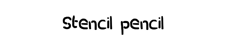 stencil pencil font preview