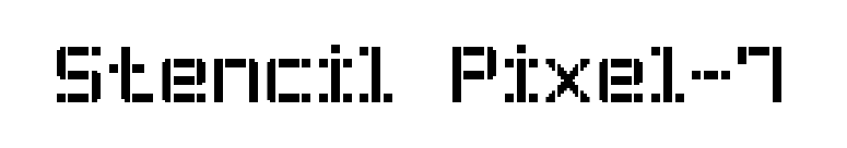 Stencil Pixel-7 font preview