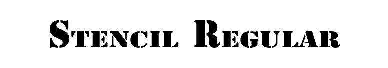 Stencil Regular font preview