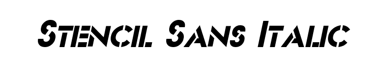 Stencil Sans Italic font preview