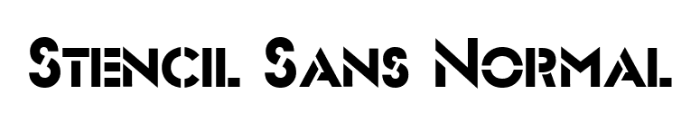 Stencil Sans Normal font preview