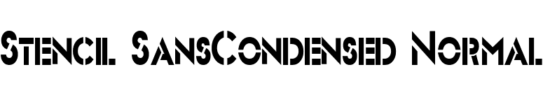 Stencil SansCondensed Normal font preview
