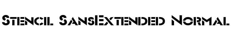 Stencil SansExtended Normal font preview