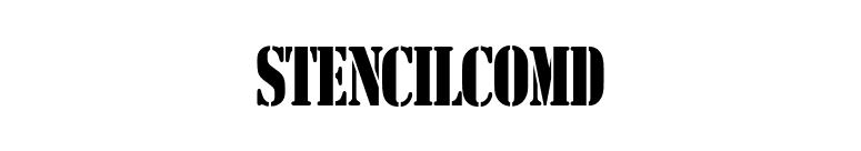 StencilComD font preview