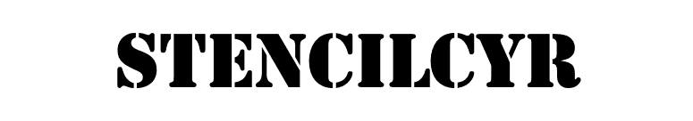 StencilCyr font preview