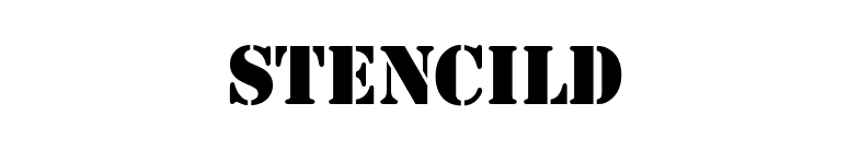 StencilD font preview