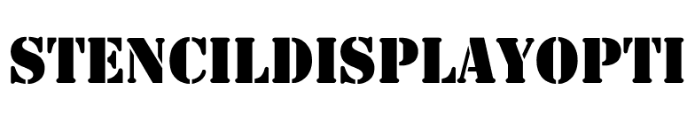 StencilDisplayOpti font preview