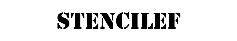 StencilEF font preview