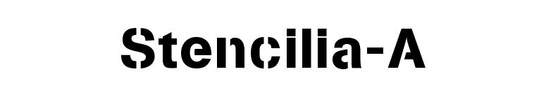 Stencilia-A font preview