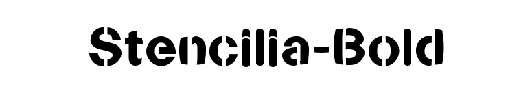 Stencilia-Bold font preview