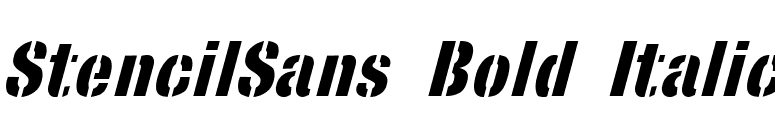 StencilSans Bold Italic font preview