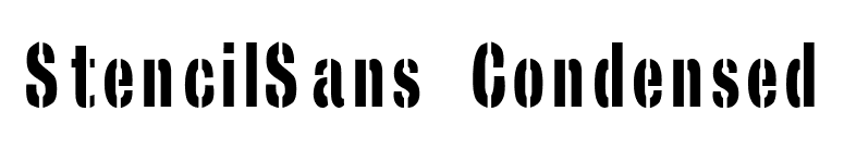 StencilSans Condensed font preview