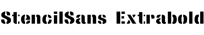 StencilSans Extrabold font preview