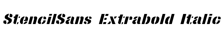 StencilSans Extrabold Italic font preview