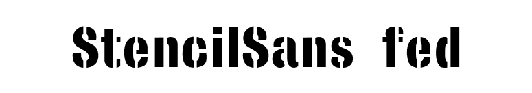 StencilSans fed font preview
