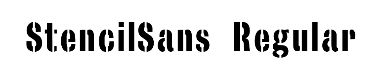 StencilSans Regular font preview