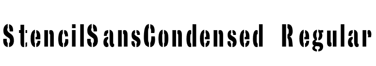 StencilSansCondensed Regular font preview