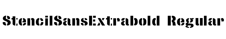 StencilSansExtrabold Regular font preview