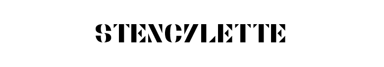 Stencylette font preview