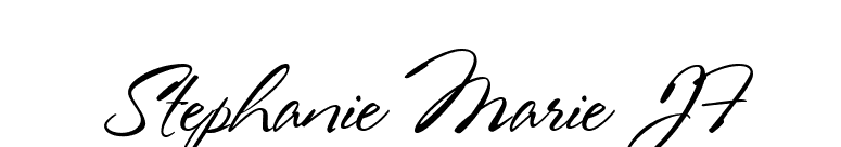 Stephanie Marie JF font preview