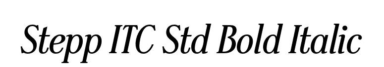 Stepp ITC Std Bold Italic font preview