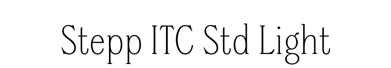 Stepp ITC Std Light font preview
