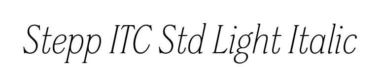 Stepp ITC Std Light Italic font preview