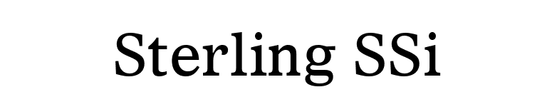Sterling SSi font preview