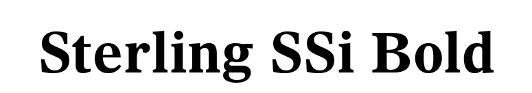 Sterling SSi Bold font preview