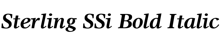 Sterling SSi Bold Italic font preview