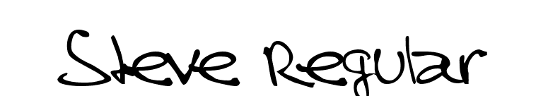 Steve Regular font preview