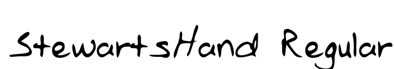 StewartsHand Regular font preview