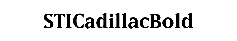 STICadillacBold font preview