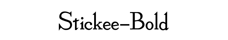 Stickee-Bold font preview