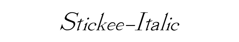 Stickee-Italic font preview