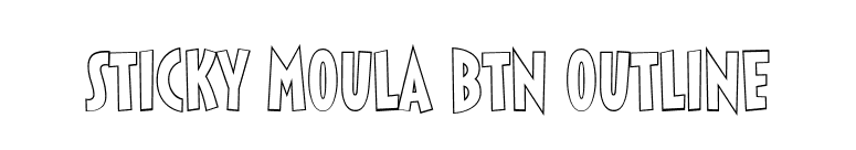 Sticky Moula BTN Outline font preview