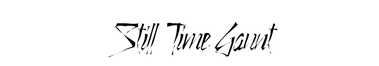 Still Time Gaunt font preview