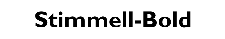 Stimmell-Bold font preview