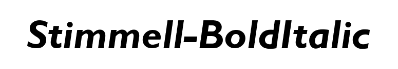Stimmell-BoldItalic font preview