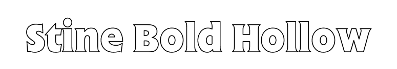 Stine Bold Hollow font preview