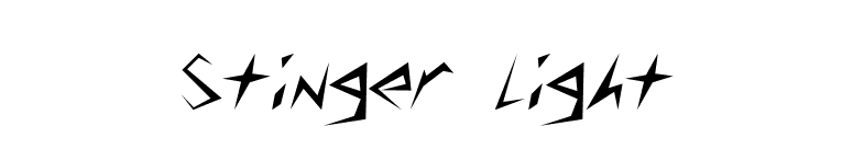 Stinger Light font preview