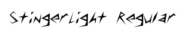 StingerLight Regular font preview