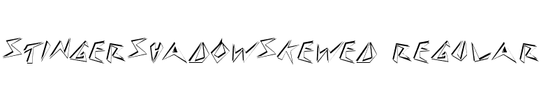 StingerShadowSkewed Regular font preview