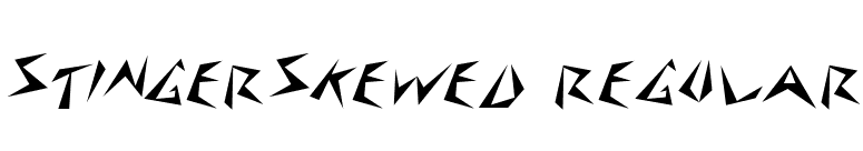 StingerSkewed Regular font preview