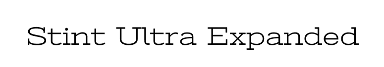Stint Ultra Expanded font preview