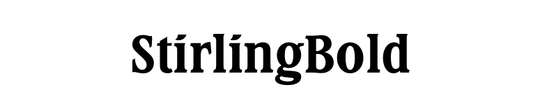 StirlingBold font preview